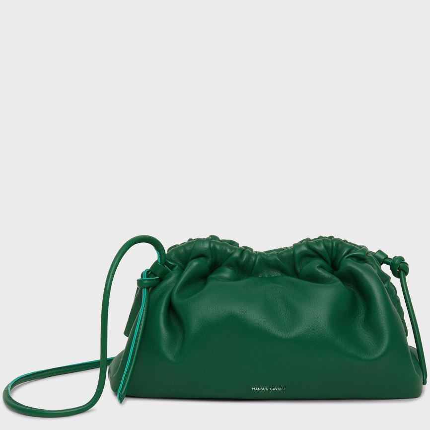 Women\'s Mansur Gavriel Mini Cloud Clutch Bags Green | AU 470MLE